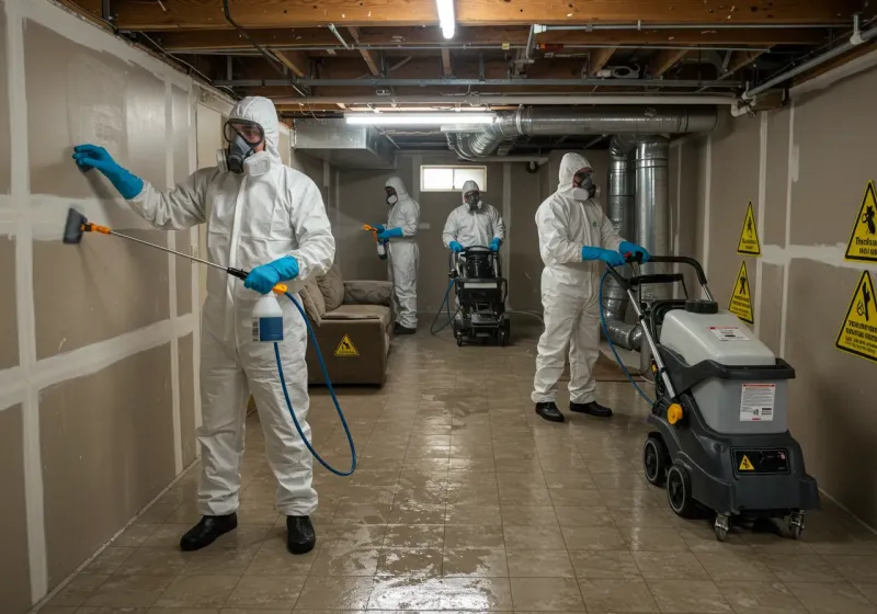 Basement Moisture Removal and Structural Drying process in Philomath, OR